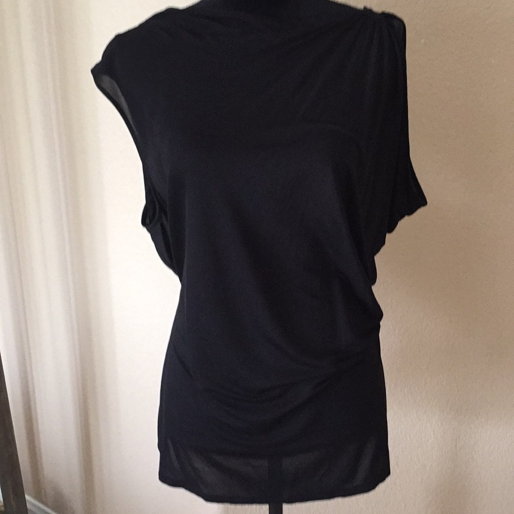 BCBG MAZAZRIA TUNIC TOP open Back Sz LARGe